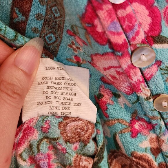 Spell & the Gypsy Turquoise Babushka Playdress Short Mini Play Dress Small b101 - Picture 8 of 10